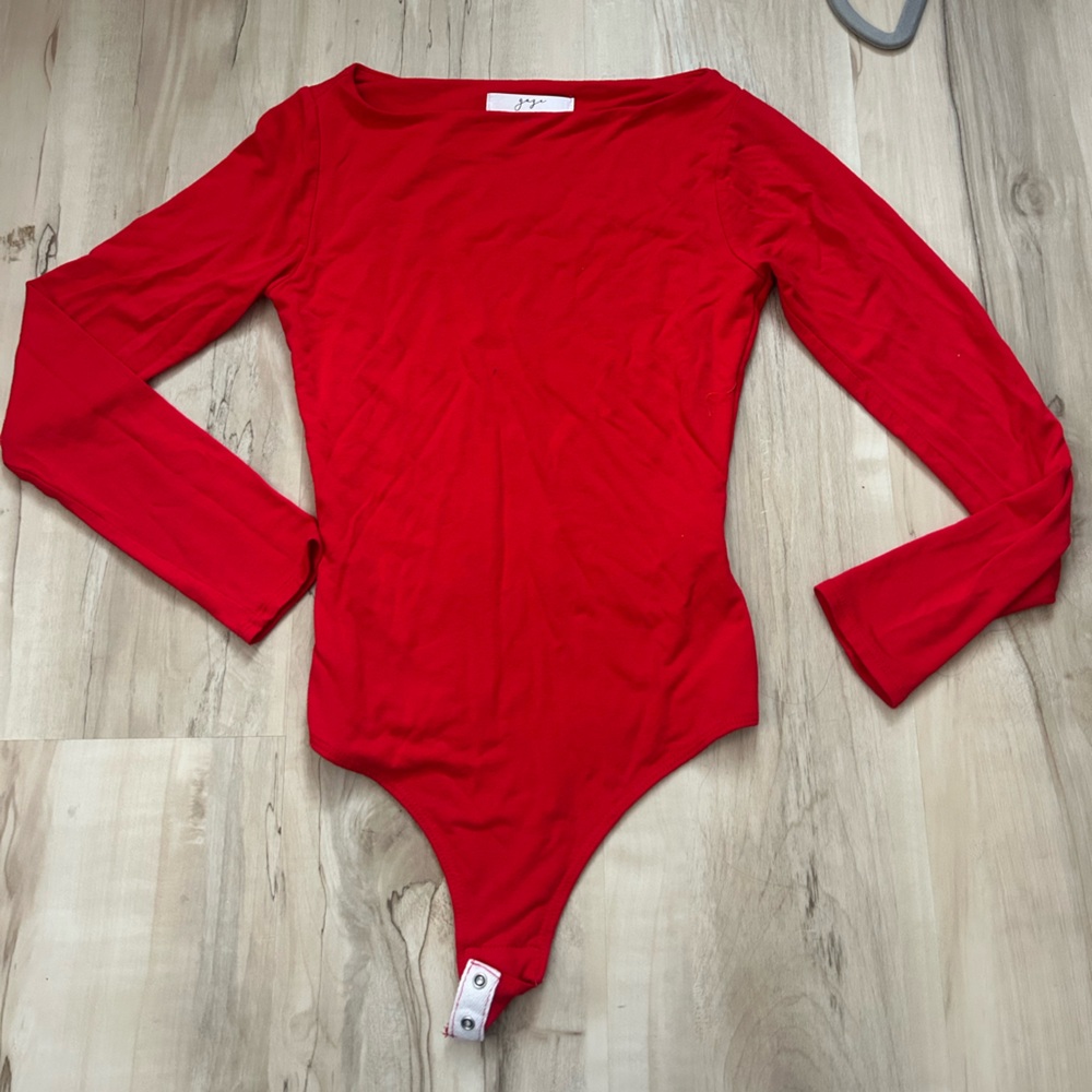 red long sleeve bodysuit